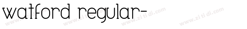 watford regular字体转换
